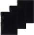 Kokuyo Soft Ring Notebook, Business, 5mm Grid, 70 Sheets, Black (B6), 3 Pack