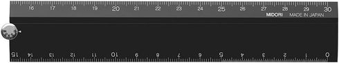 Midori Multi Aluminium Ruler, 30cm, Black (42254006)