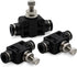 3 Pcs 8mm Tube OD Air Flow Control Valve, Pneumatic Speed Control Flow Controller Regulator Valve