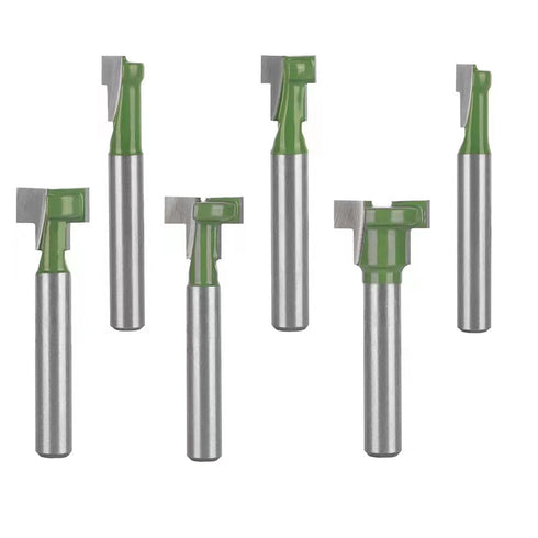 Totowood Keyhole Router Bits Set, 1/4" Shank Router Bit Set 6 pcs Router
