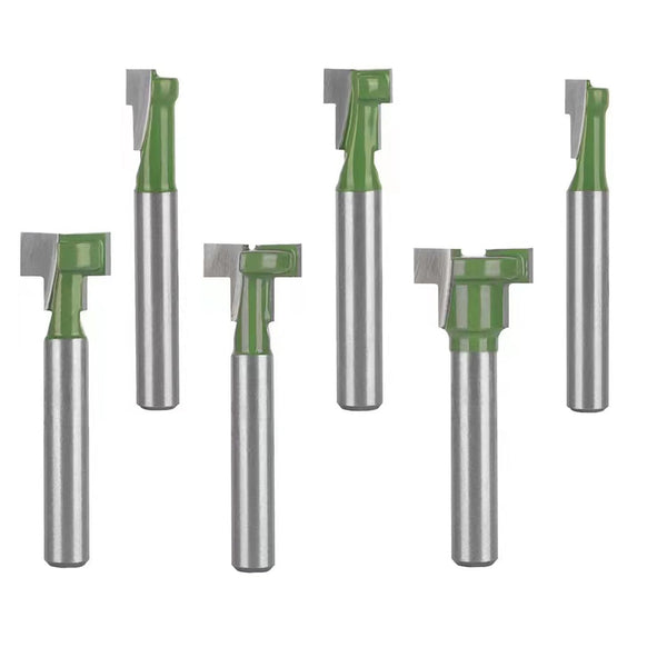 Totowood Keyhole Router Bits Set, 1/4" Shank Router Bit Set 6 pcs Router