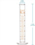StonyLab 2-Pack 50ml Borosilicate Glass Graduated Measuring Cylinder