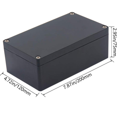 Junction Box IP65 Waterproof ABS Plastic Electrical Project Case, Project Box with 4 PCS M16 Cable Glands, 7.87 x 4.72