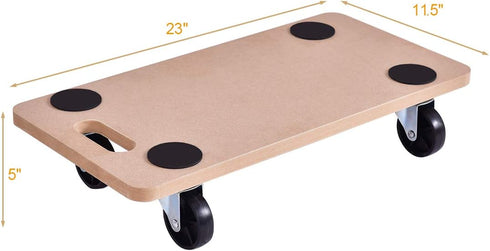 500 Lbs (23" x11.5" Goplus Furniture Moving Dolly, Heavy Duty Wood Rolling Mover with Wheels for Piano Couch Fridge
