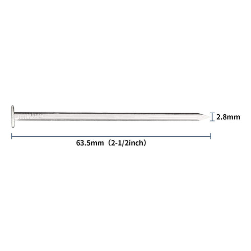 70pcs Hardware Nails, 2-1/2 Inches Nickel Plated Hanging Nails, Wall Nails for Hanging and Wood Projects