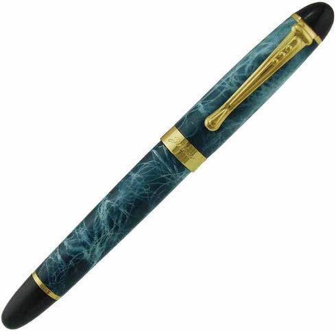 Jinhao X450 Fountain Pen in Blue Sky Color with Classic Design, Medium Nib, Pen Pouch & Ink Refill Converter Set