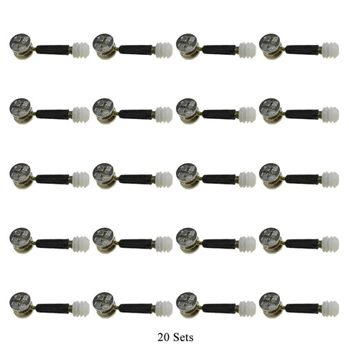 HAHIYO 20Sets 12x15mm Furniture Connector Cam Lock Fittings Dowel Flat Back Fastener Table Side Knock Down