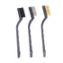 3Pcs Mini Wire Brush Set for Cleaning and Rust Removing, 7 Inch Industrial Brushes of Stainless Steel/Nylon/Brass