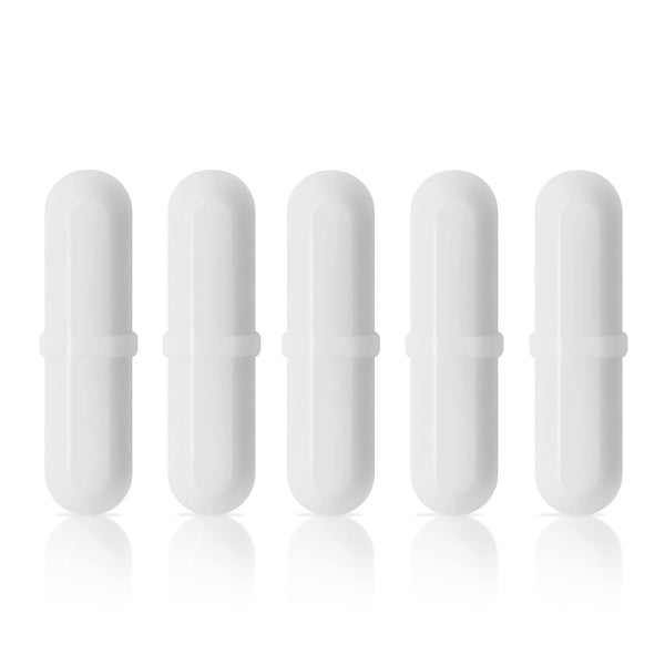 5 Pcs 30mm(1.18 inch) B PTFE Magnetic Stirrer Mixer Stir Bar, White Color for Laboratory Stir Plate