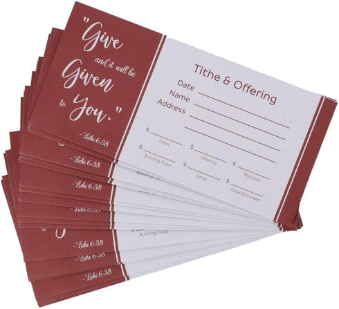 Swanson Christian Products Cash Envelopes for Tithes and Offering, Church Supplies Pack of 100 - GIVE (NIV Scripture)