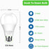 4 Pack Dusk to Dawn Light Bulbs, Outdoor A19 LED, 2700K Warm White 1100LM, Auto on/Off Photocell for Indoor & Outdoor