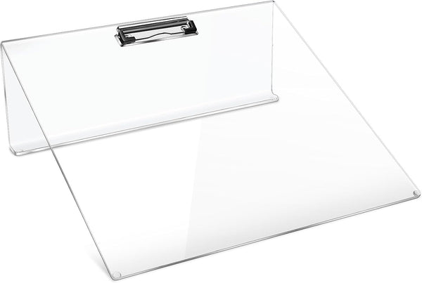 Estune Acrylic Ergonomic Writing Slant Board Transparent Plastic Preschool Slope Board Classroom Tool
