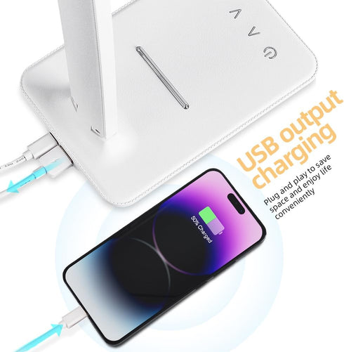 Dimmable 5 LED Desk Lamp for Home Office, USB Charging Port, Table Lamp, Foldable Table lamp, Touch Control, Lighting