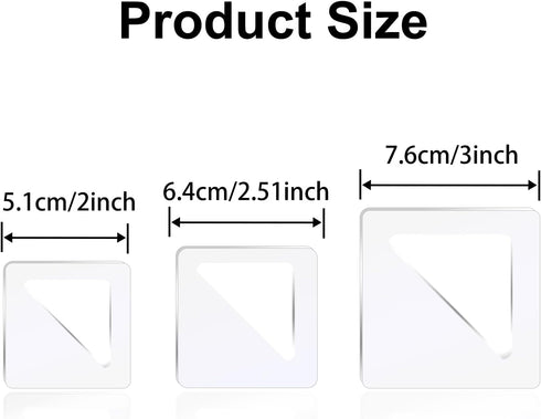 3 2/2.5/3 Inch 5mm Pcs Triangle Cutting Board Template, Charcuterie Board Handle Template, Acrylic Router Templates