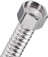uxcell 39.4inch Corrugated Stainless Steel Flexible Water Line, G1/2 Female Threaded Connector with Washer