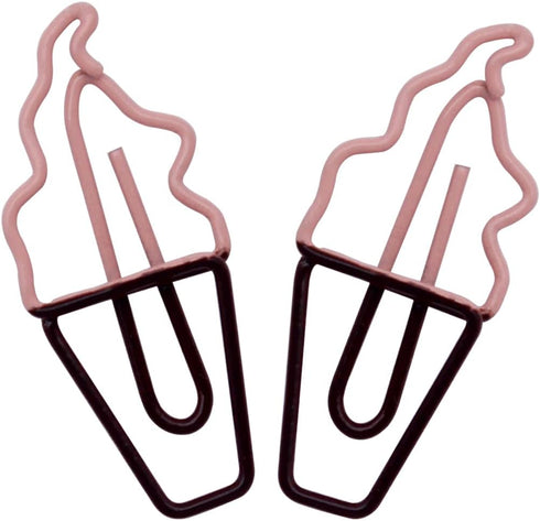 Gullor 20 Cute Paper Clips, Vegetable Shape Paperclips, Memo Clips, Shaped Bookmarks, Pieces, Ice Cream