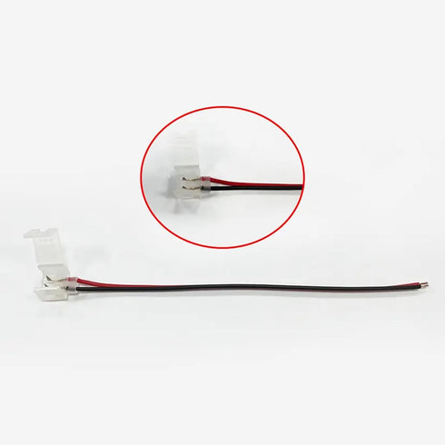 LESHOW 10Pcs 12V 6x12mm Solderless LED Neon Flex Connector Kit, Waterproof Quick-Install Clips for Rope Light, Secure