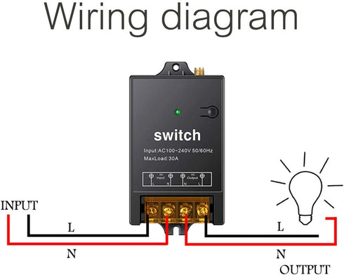 dstfuy 110V/120V/240V/40A 984FT Wireless Remote Switch,AC Relay with Voltage Isolation,RF Remote Switch for High Power