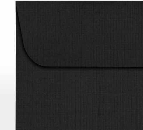 LUXPaper #1 Coin Envelopes, 2 1/4" x 3 1/2", Black Linen, 80lb. Text, 50 Qty