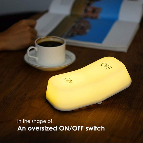 DesignNest 2 On-Off lamp, Easy Switch LED Night Light, Gravity Sensor, Light Levels, USB, Portable Rechargeable Bedside