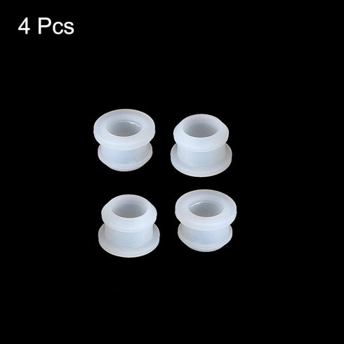 MECCANIXITY 4Pcs Transparent Snap Rubber Grommet Hole Plug Mount, Dia 13mm ID 10mm H 11mm Seal for Electrical Box