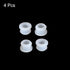 MECCANIXITY 4Pcs Transparent Snap Rubber Grommet Hole Plug Mount, Dia 13mm ID 10mm H 11mm Seal for Electrical Box