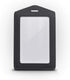 Teensery 2 Pcs Vertical Leather ID Badge Holder, Waterproof Clear Card Holder for School ID, Office ID, Black and