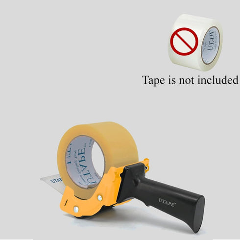 Fast Reloader Packing Tape Dispenser, 3 Inches Handheld for Moving Tape Refills, Durable Ergonomic Beta Machine, Yellow