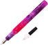 Fountain Pen Fine Nib & Glass Dip Pen Gradient Violet Celluloid, Mini Pocket Travel Writing Gift Pen for Business