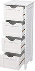 Hikarinowa 4 Single Door Bathroom Cabinet,Freestanding Bathroom Floor Cabinet ,Wooden Floor Cabinet, Side Organizer