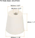 MECCANIXITY Rubber Tapered Plug 22mm to 28mm with Hole Test Tubes Bungs Stopper White for Lab Home 5 Pieces