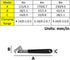 Mini Adjustable Plumbing Wrench, 4 Inch, Multi-Shape Adaptation Hand Tool, Black