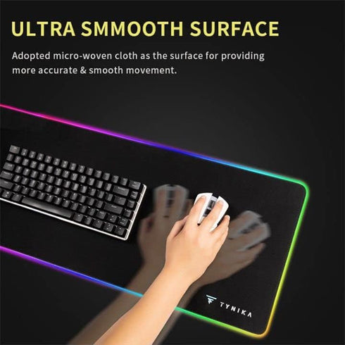 Gaming Mouse Pad, RGB LED Mousepad, Large XXL Mousepad (31.5 x 12 Inch) for Computer Keyboard