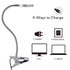 Pinkiou Clip on Desk Lamp with Clamp for Night Reading, Nail Art, Makeup, 360 Flexible Gooseneck LED USB Light