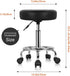 KKTONER Round Rolling Stool Chair PU Leather Height Adjustable Swivel Drafting Work SPA Shop Medical Salon Stools
