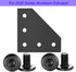 2020 Corner Bracket Connectors 6mm Slot L Shape Joint Plates, 5 Hole, 6 Sets for 2020 Series (L Black)