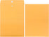 Frienda 4 Sizes Clasp Envelopes, Kraft Paper Catalog Clasp Envelope with Closure for Filing, 50 Pieces (Yellow)