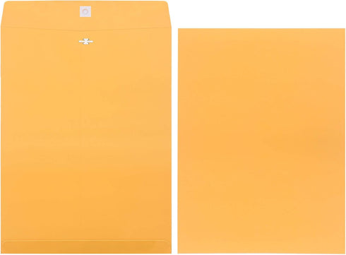 Frienda 4 Sizes Clasp Envelopes, Kraft Paper Catalog Clasp Envelope for Filing, 50 Pieces