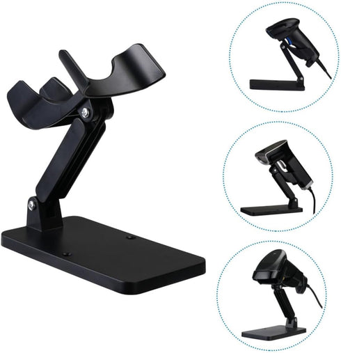 6.88X5.90X3.14 Inches Adjustable Barcode Scanner Holder Stand for Desk with Stable Base Compatible with Handheld