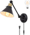 TRLIFE Wall Sconce Plug in, Dimmable Wall Sconce Wall Lights with Plug