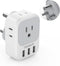 TESSAN South Africa Power Adapter, Type M Travel Plug with 4 AC Outlets & 3 USB Ports for US to South Africa