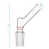 stonylab Angled Glass Adapter, Borosilicate Glass Pour Out Adapter with 14/20 Standard Inner Joint Liquid Pouring Adapter for Laboratory Lab Supply