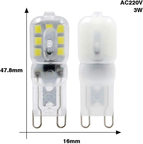 GSYFDZSWZX Bulbs G9 Bulb 220V 2W Fengyan Home MINI Led AC Transparent/Milky White Chandelier Spotlight Lamparas Led