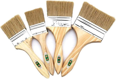 Professional Chip Paint Brush Set, Household Paint Brush, 4 Pieces (2 inches, 2.5 inches, 3 inches, 4 inches)