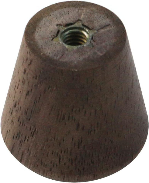 10 Wealrit pcs Small Cone Cabinet Knobs with Screws,Black Walnut Drawer Handles,Wood Cabinet Handles for Dresser