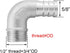 Joywayus Stainless Steel Hose Fitting, 90 Degree Elbow, 5/8" Barb x 1/2"NPT Male Pipe for Water/Fuel/Air