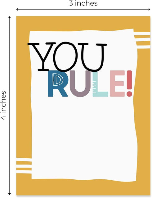 Modern Teacher Sticky Note Pads, 3" x 4" Education Sticky Notes, Set of 6 Pads, Empowering Quotes Teacher Gift