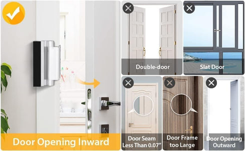 2 Pack 3 Inch 800 lbs Home Security Door Lock, Childproof Door Reinforcement Lock with Stop Withstand for Top Front