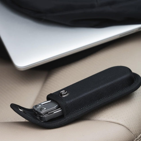 Pocket Holder Nylon Folding Knife Sheath Holster with Belt Loop, 4pcs Black
