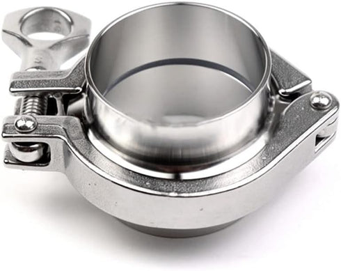 ZGHQHCDRH 304 Set Dairy(57mmx77.5) Stainless Steel Sanitary Tri Clamp Weld Ferrule with Silicon Gasket - Heavy Duty